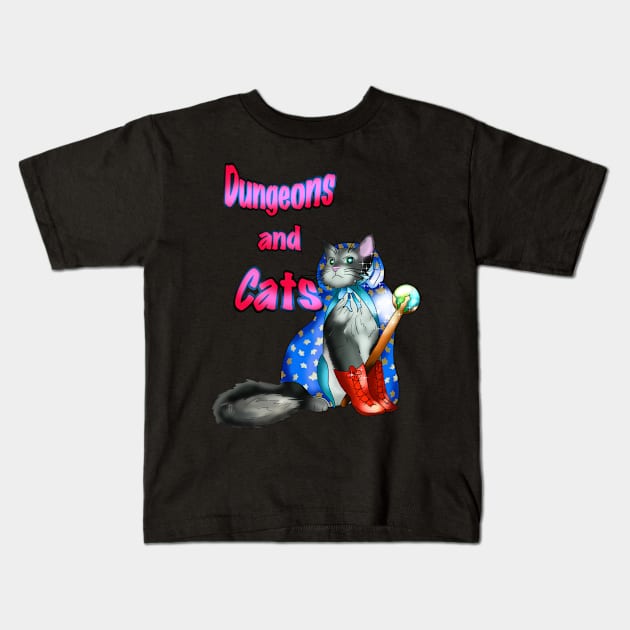 Pretty kitty dungeons and cats Kids T-Shirt by cuisinecat